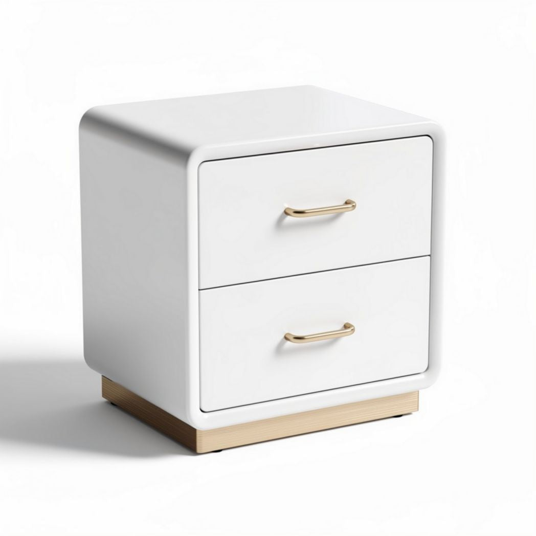 Table de chevet avec tiroirs pour chambre en bois et mdf - 40 x 40 x 45