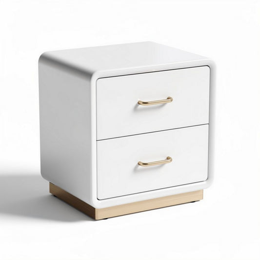 Table de chevet avec tiroirs pour chambre en bois et mdf - 40 x 40 x 45