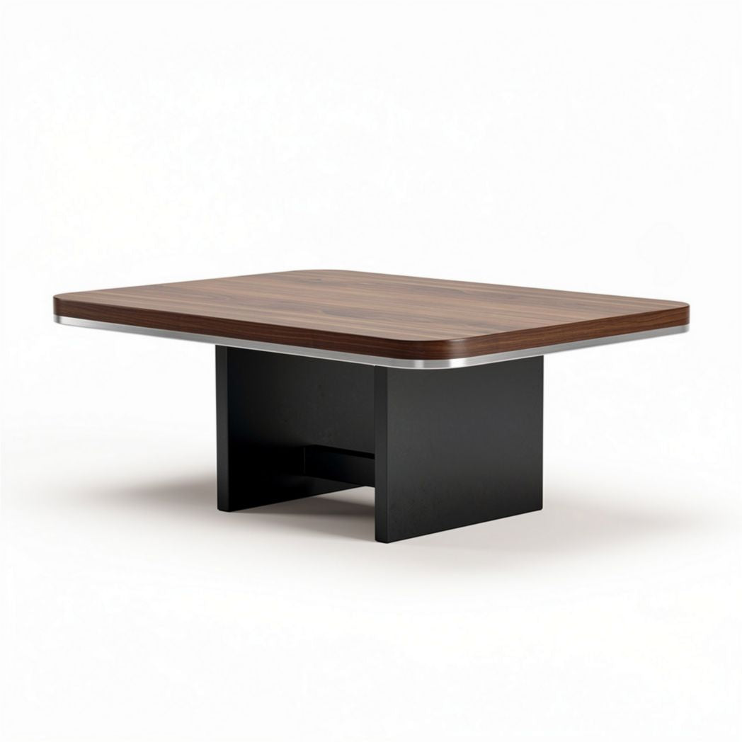Table basse en bois et métal pour salon - 120 x 80 x 40
