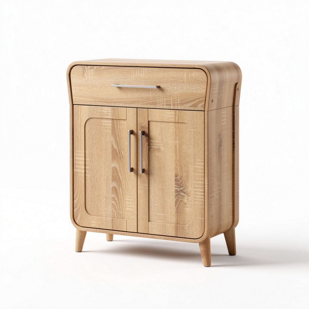 Meuble de rangement en bois avec tiroir et portes pour salon - 45 x 35 x 70